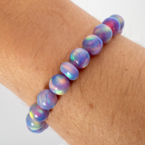 Lilac Galaxy Opalescence Beaded Bracelet