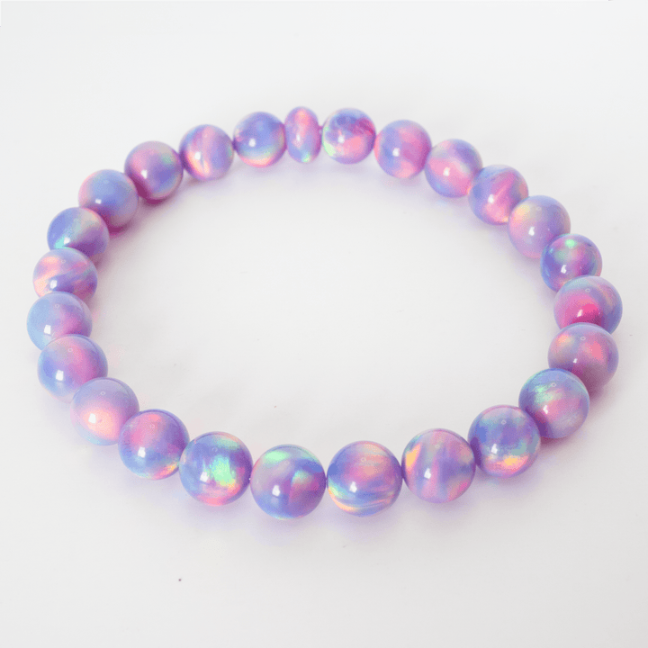 Lilac Galaxy Opalescence Beaded Bracelet - The Opal Dealer