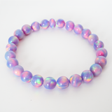 Lilac Galaxy Opalescence Beaded Bracelet