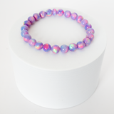 Lilac Galaxy Opalescence Beaded Bracelet