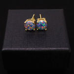 Moonstone Opal Stud Earrings