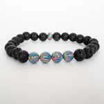 Moonstone Opal & Lava Stone Beaded Bracelet