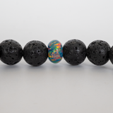 Moonstone Opal & Lava Stone Beaded Bracelet