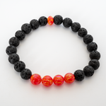 Nectar Opal & Lava Stone Beaded Bracelet