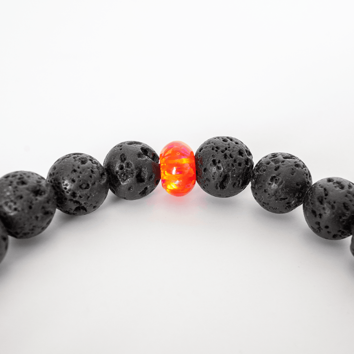 Nectar Opal & Lava Stone Beaded Bracelet - The Opal Dealer