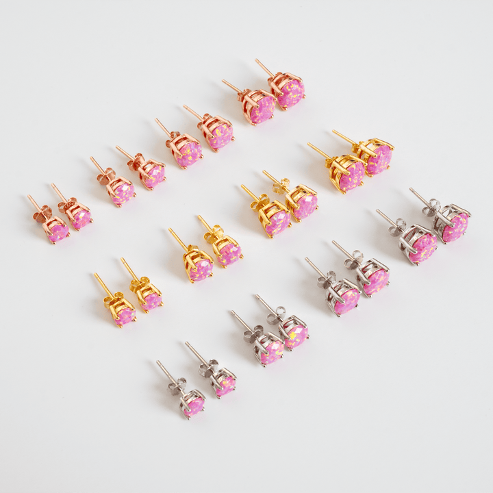 Aurora Opal Stud Earrings - The Opal Dealer