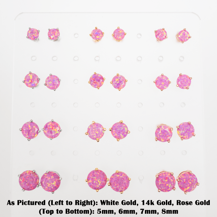 Aurora Opal Stud Earrings - The Opal Dealer