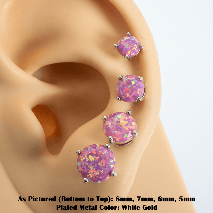 Aurora Opal Stud Earrings - The Opal Dealer