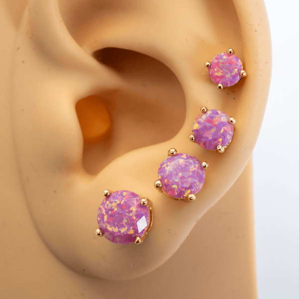 Aurora Opal Stud Earrings - The Opal Dealer