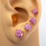Aurora Opal Stud Earrings