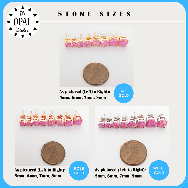 Aurora Opal Stud Earrings - The Opal Dealer