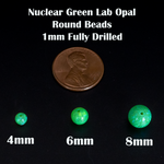 Nuclear Green Opal Craft Beads