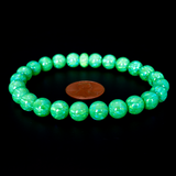 Nuclear Green Glow Opal Beaded Bracelet