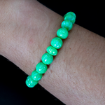 Nuclear Green Glow Opal Beaded Bracelet