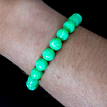 Nuclear Green Glow Opal Beaded Bracelet