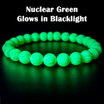 Nuclear Green Glow Opal Beaded Bracelet