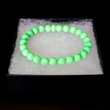 Nuclear Green Glow Opal Beaded Bracelet