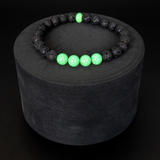 Nuclear Green Opal & Lava Stone Beaded Bracelet - New Design