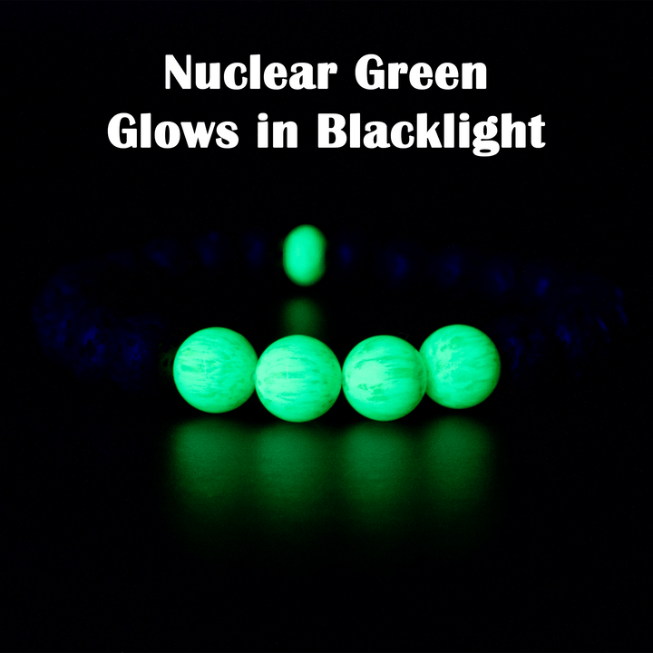 Nuclear Green Opal & Lava Stone Beaded Bracelet - The Opal Dealer