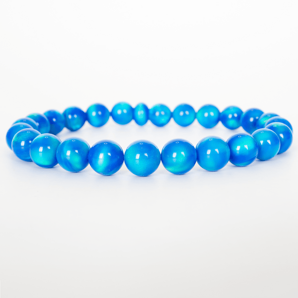 Ocean Blue Opalescence Beaded Bracelet - The Opal Dealer