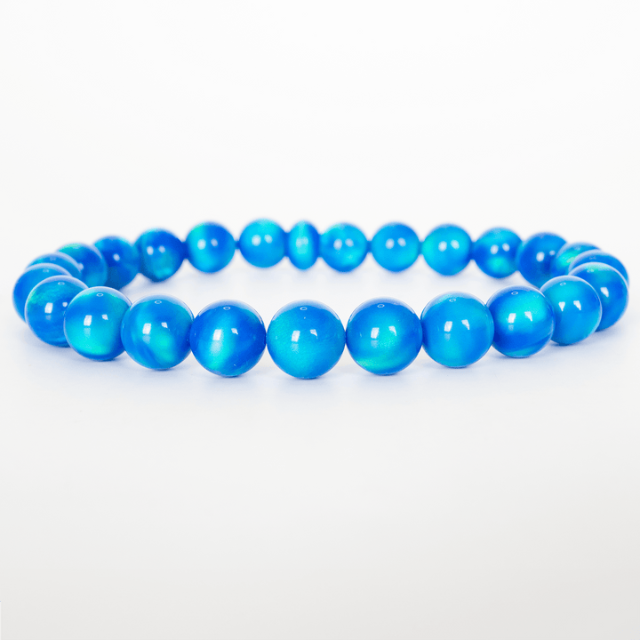 Ocean Blue Opalescence Beaded Bracelet - The Opal Dealer