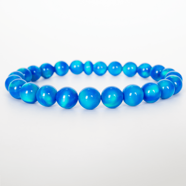Ocean Blue Opalescence Beaded Bracelet - The Opal Dealer