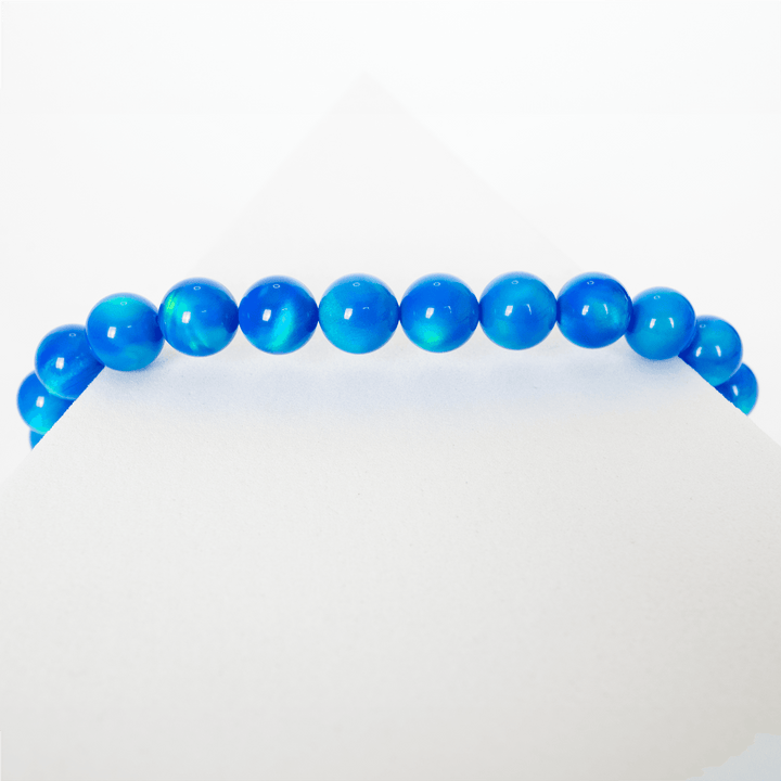 Ocean Blue Opalescence Beaded Bracelet - The Opal Dealer