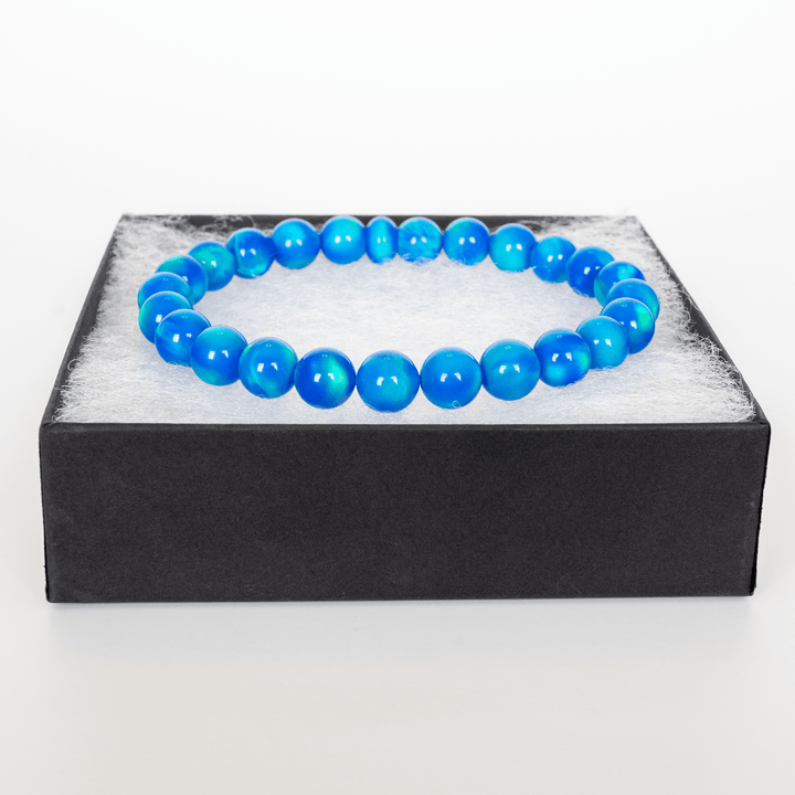 Ocean Blue Opalescence Beaded Bracelet - The Opal Dealer