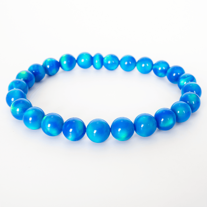 Ocean Blue Opalescence Beaded Bracelet - The Opal Dealer