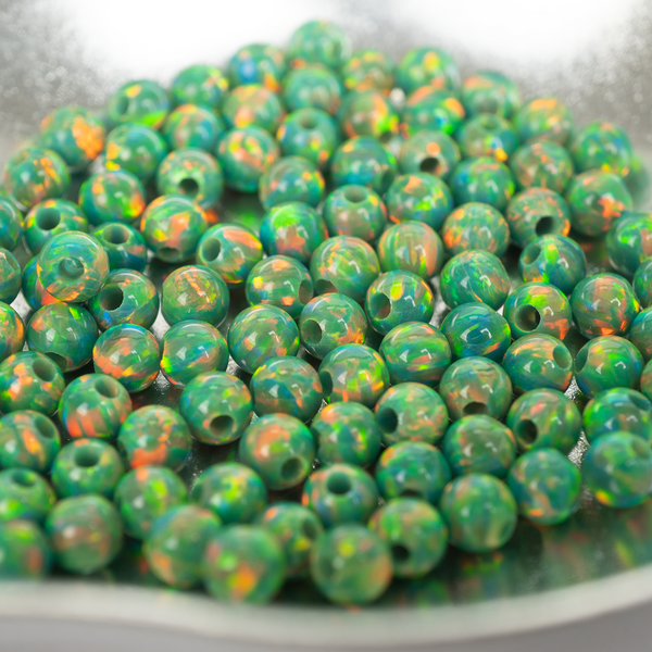 Olive Opal 3mm Craft Beads