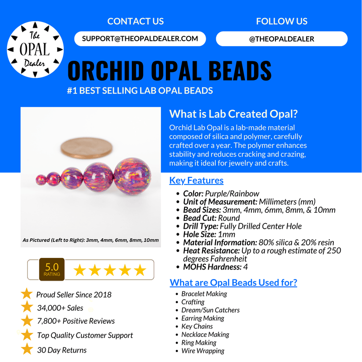 Orchid Opal Craft Beads - The Opal Dealer