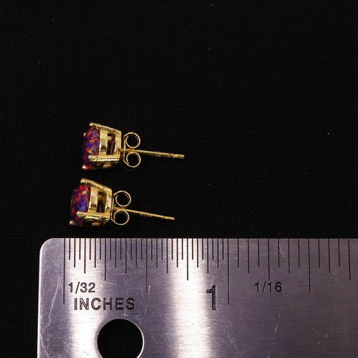 Orchid Opal Stud Earrings - The Opal Dealer