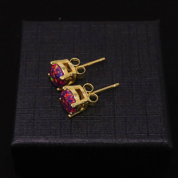 Orchid Opal Stud Earrings - The Opal Dealer