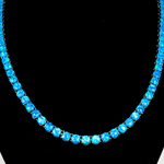 Pacific Sapphire Opal Tennis Necklace