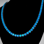 Pacific Sapphire Opal Tennis Necklace