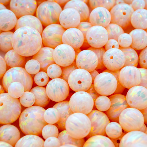 Peach Fuzz Opal Craft Beads