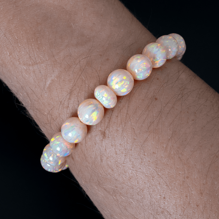 Peach Fuzz Opal Beaded Bracelet - The Opal Dealer