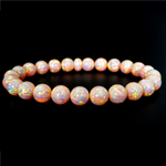 Peach Fuzz Opal Beaded Bracelet