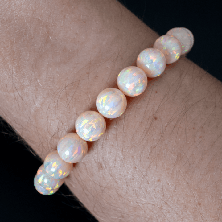 Peach Fuzz Opal Beaded Bracelet - The Opal Dealer