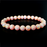 Peach Fuzz Opal Beaded Bracelet