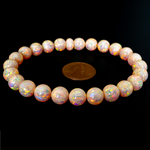 Peach Fuzz Opal Beaded Bracelet