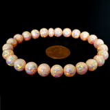 Peach Fuzz Opal Beaded Bracelet