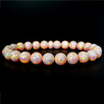 Peach Fuzz Opal Beaded Bracelet