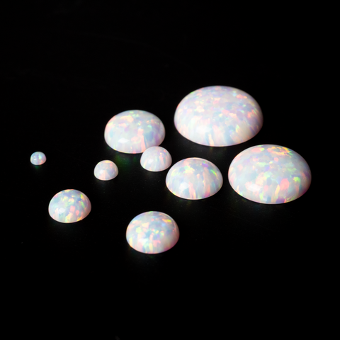 Pearl White Opal Round Cabochon