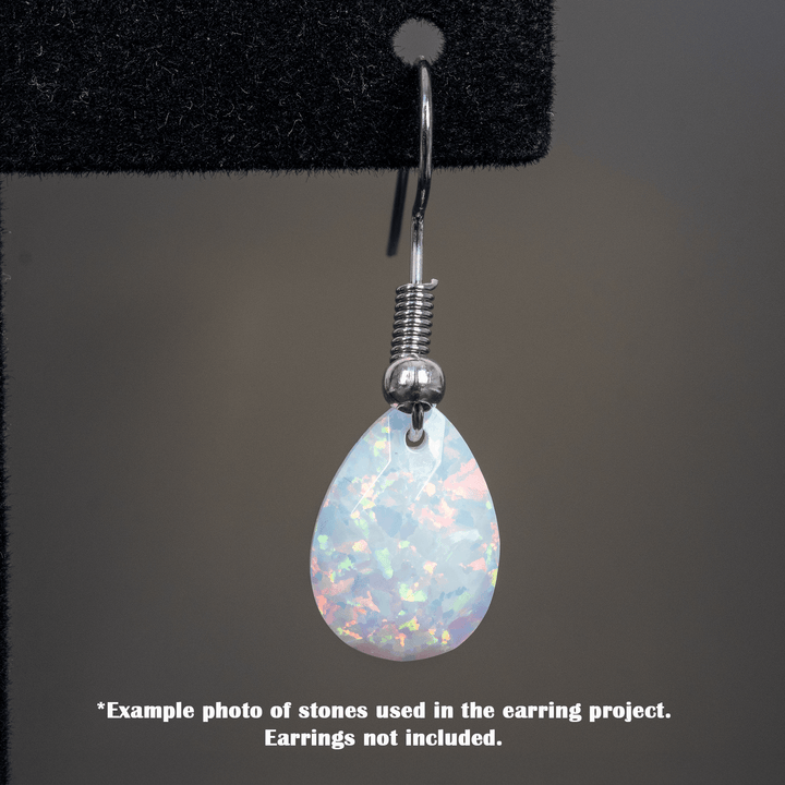 Pearl White Faceted Pear Cut Opal Cabochon - The Opal Dealer