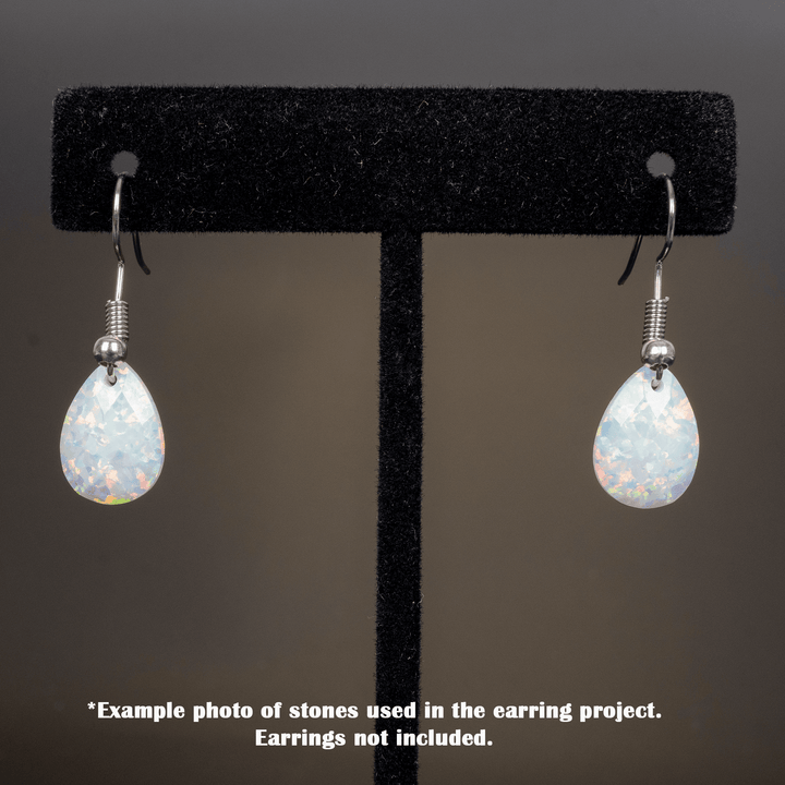 Pearl White Faceted Pear Cut Opal Cabochon - The Opal Dealer