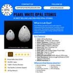 Pearl White Faceted Pear Cut Opal Cabochon