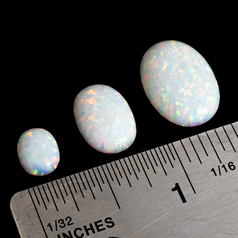 Pearl White Opal Oval Cabochon