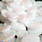 Pearl White Opal Oval Cabochon