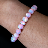 Pearl Pink Opalescence Beaded Bracelet